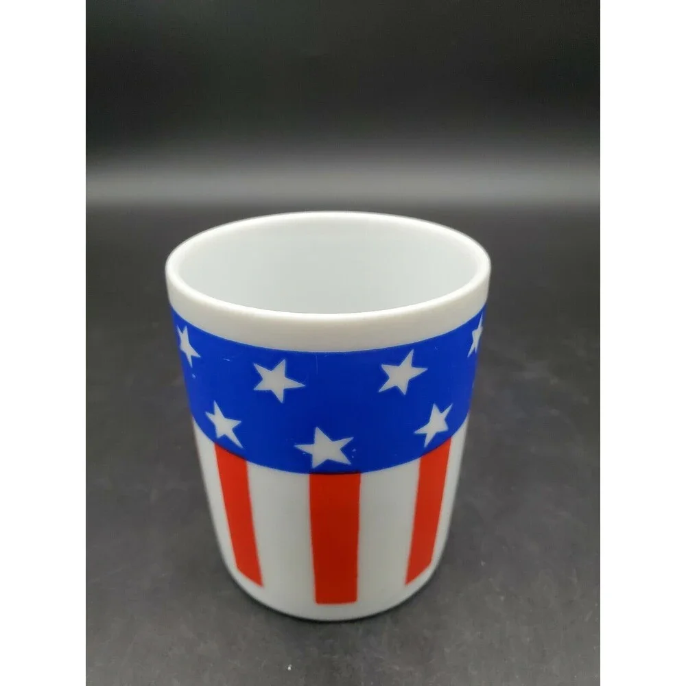 USA Flag Patriotic Coffee Tea Cup Made in Japan Vintage